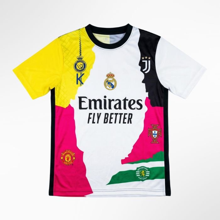 Multi-Team Mixed Football Jersey – Colorful Patch Design