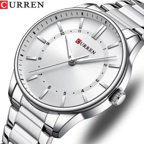 Curren Minimalist Silver Stainless Steel Men’s Watch