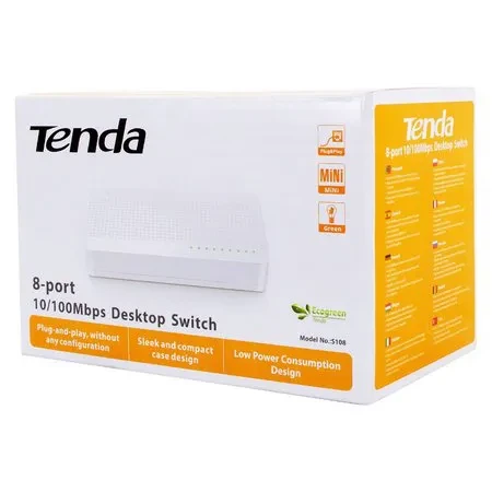 Tenda SOHO 8-Port 10/100Mbps Ethernet Switch (S108)