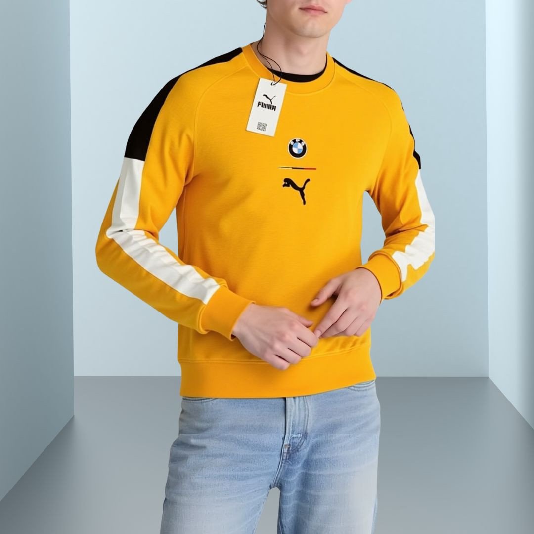 Puma BMW Motorsport Sweatshirt – Casual Crew Neck Pullover for Men