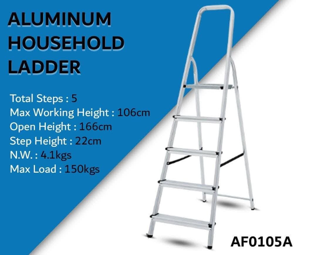 Aluminum Household Ladder (AF0105A) 5 Steps 150kg Capacity