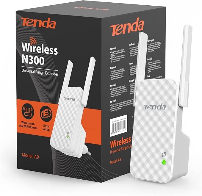 Tenda A9 N300 Universal Range Extender, Wi-Fi Extender | N300