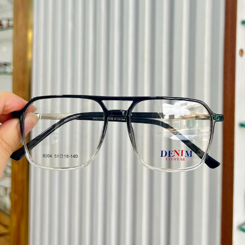 Denim Eyewear 8004 – Black/Crystal Rectangle