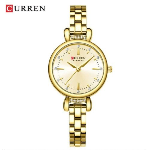 Curren Women’s Gold Watch – Crystal Accent Elegant Design
