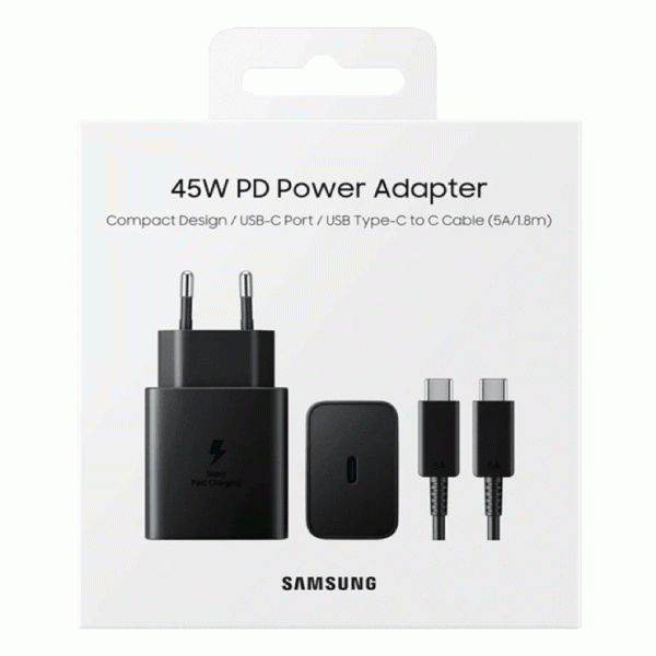 Original Samsung Adapter 45W PD With C-C Cable